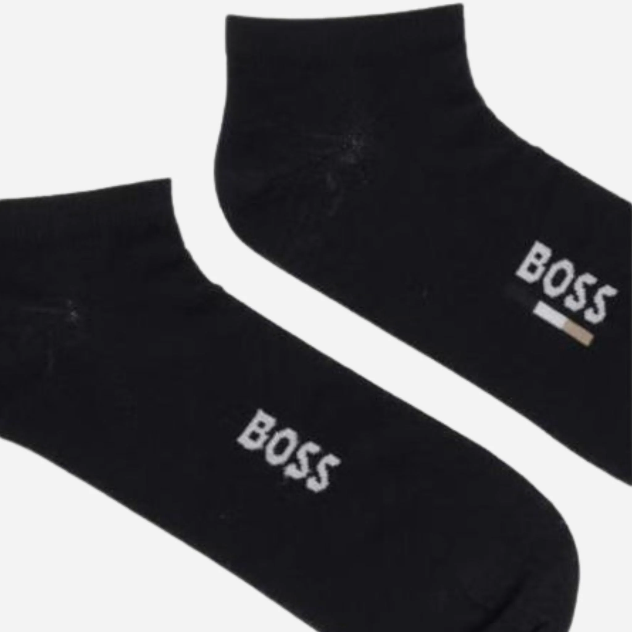 BOSS 2-Pack Ankle Length Black Cotton Blend Socks - Image 2