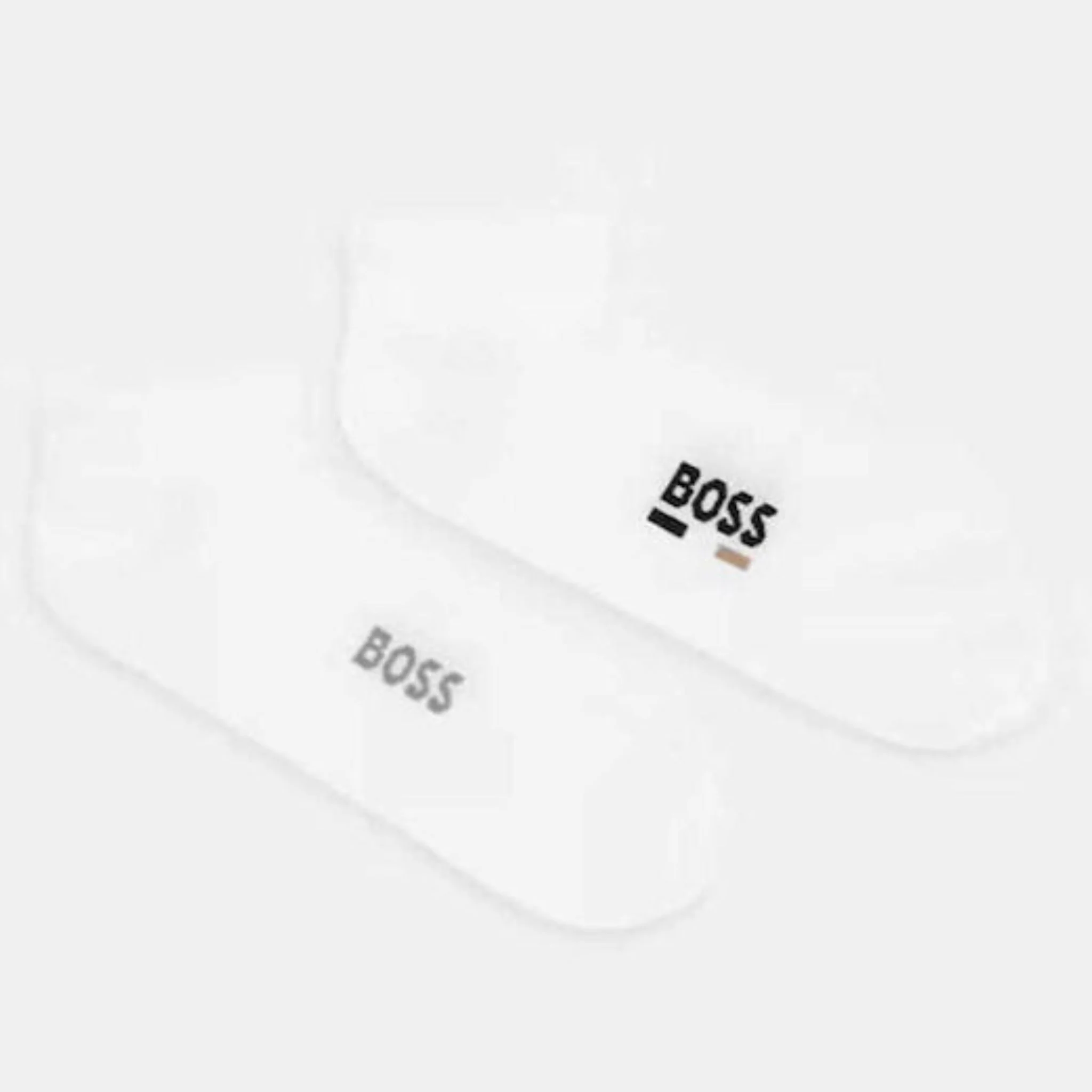 BOSS 2-Pack Ankle Length White Cotton Blend Socks