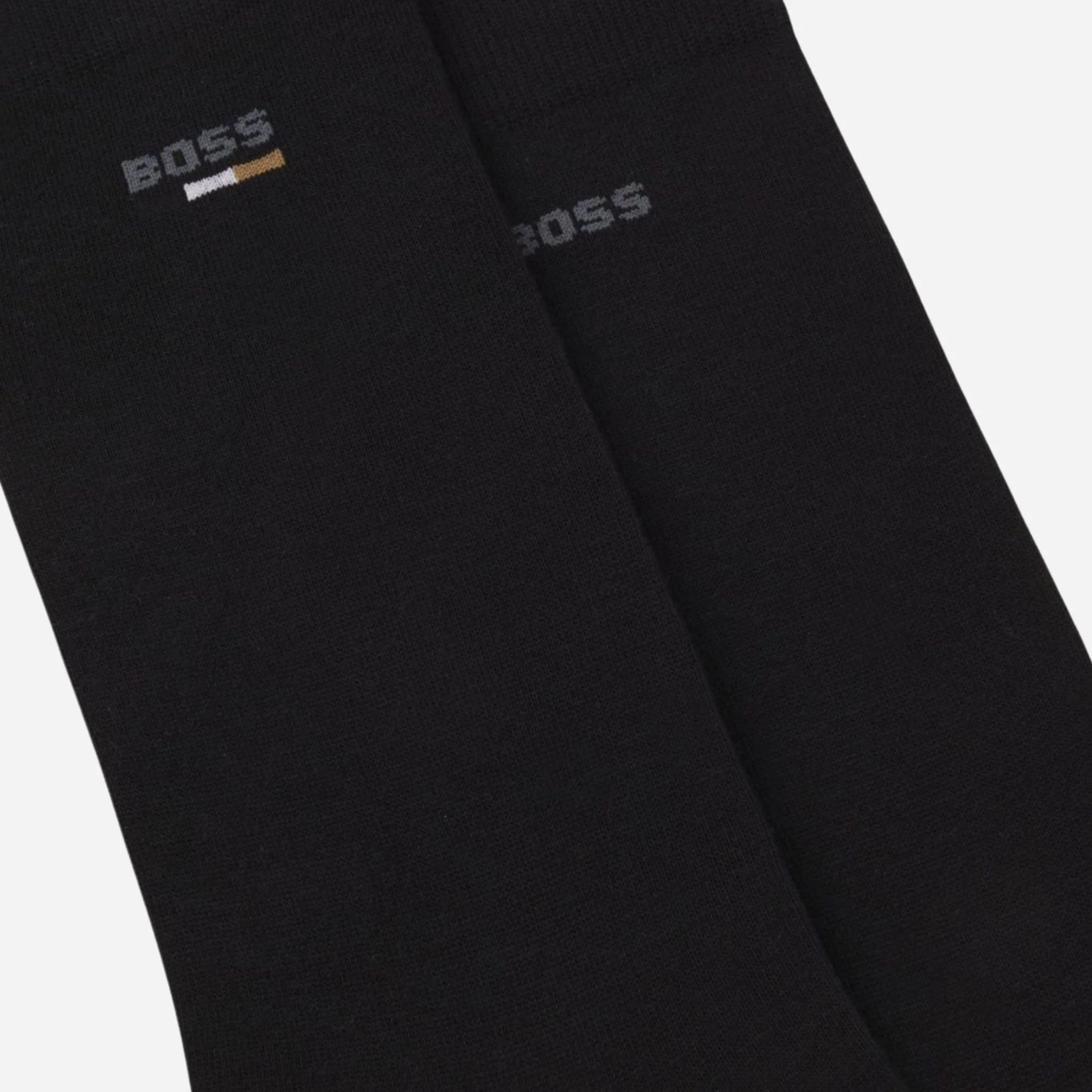 BOSS 2-Pack of Regular-Length Cotton-Blend Iconic Logo Black Socks - Image 2