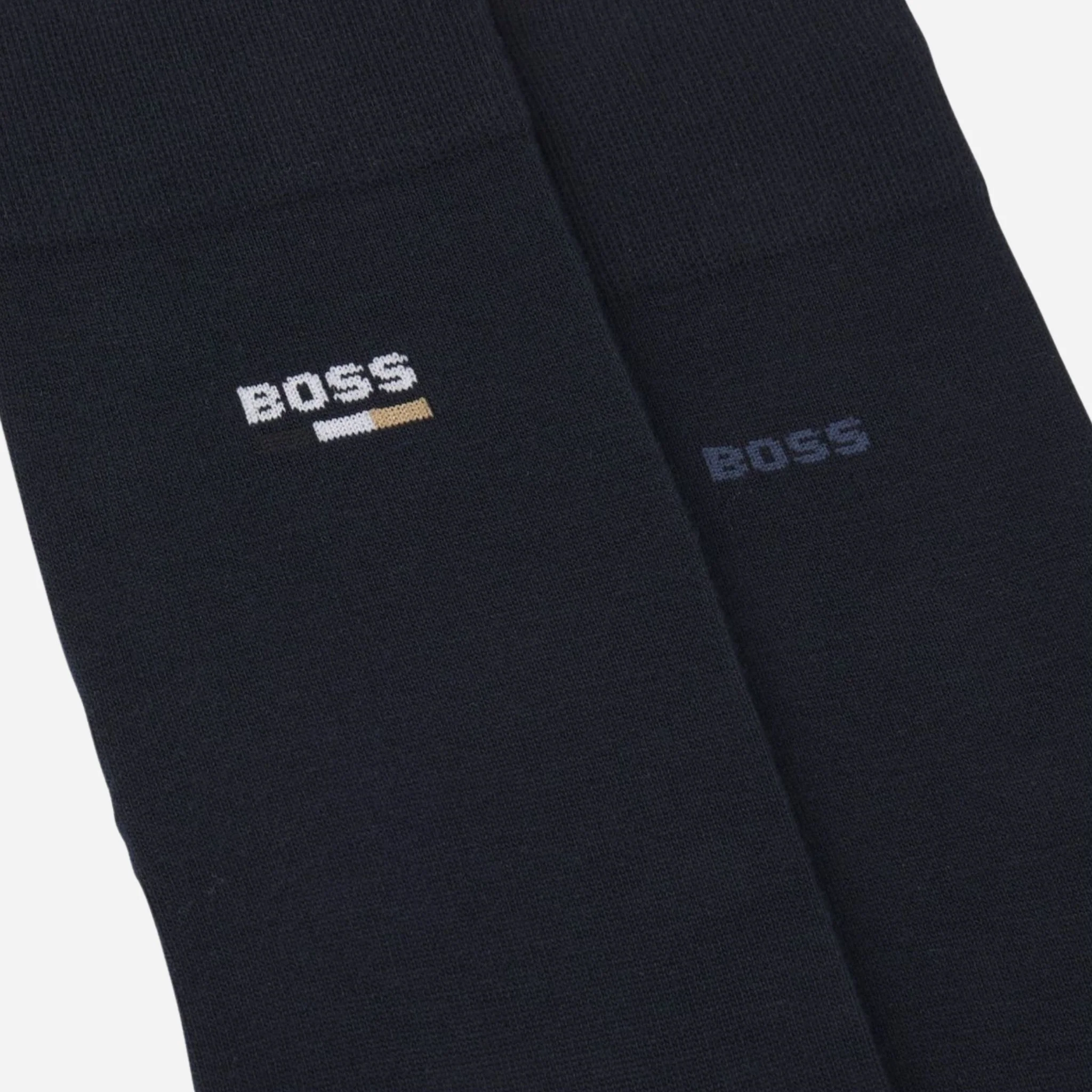 BOSS 2-Pack of Regular-Length Cotton-Blend Iconic Logo Navy Blue Socks - Image 2