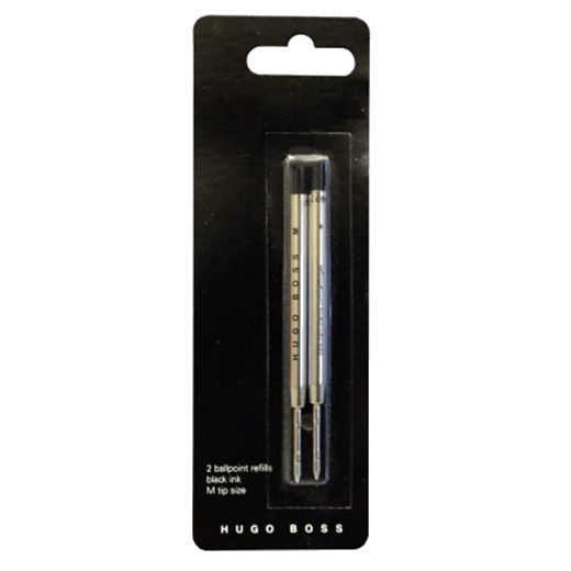 BOSS 2x Ballpoint Refills Black Ink Medium Nib