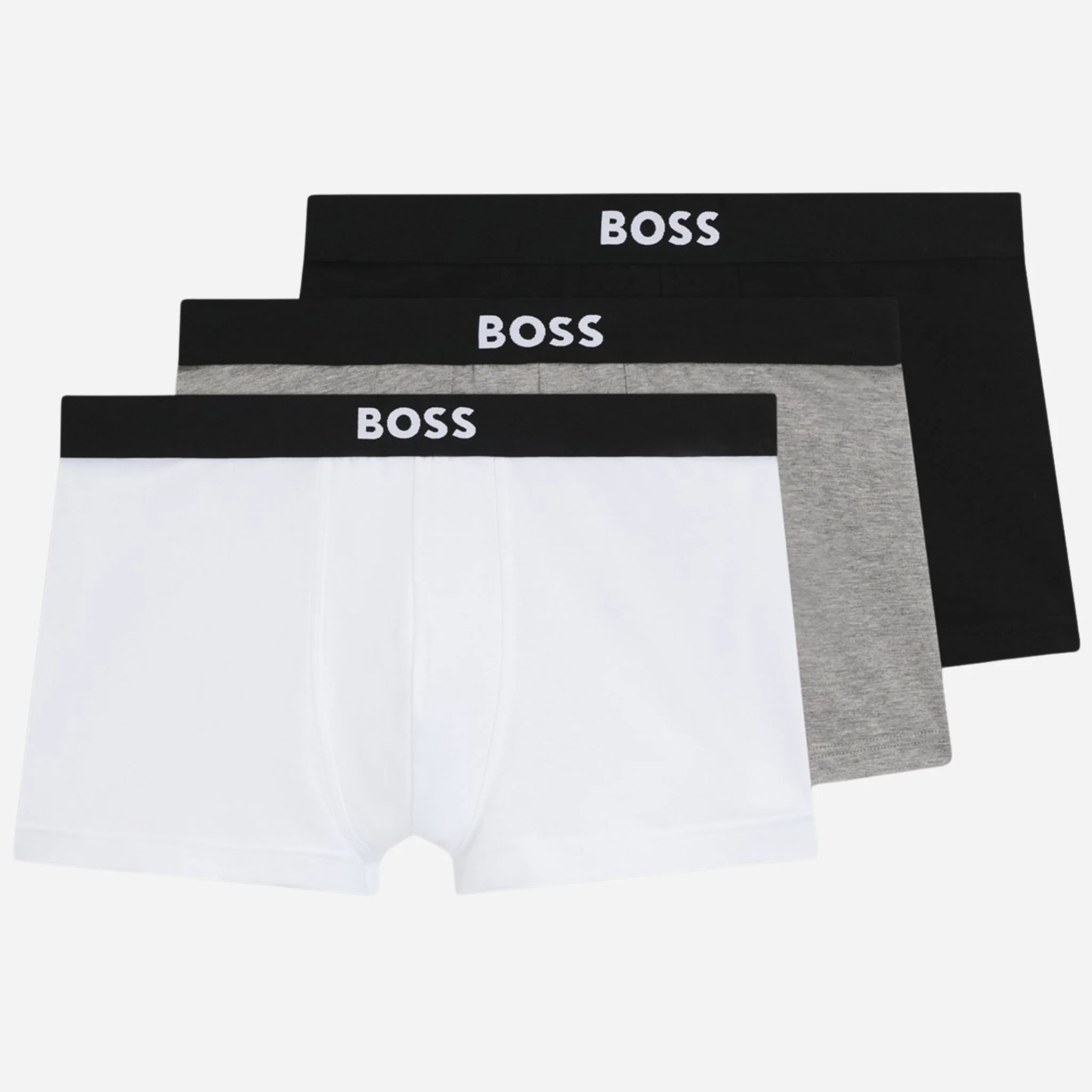 BOSS 3-Pack Cotton Stretch BOSS One Boxer Trunks with Logo Waistbands