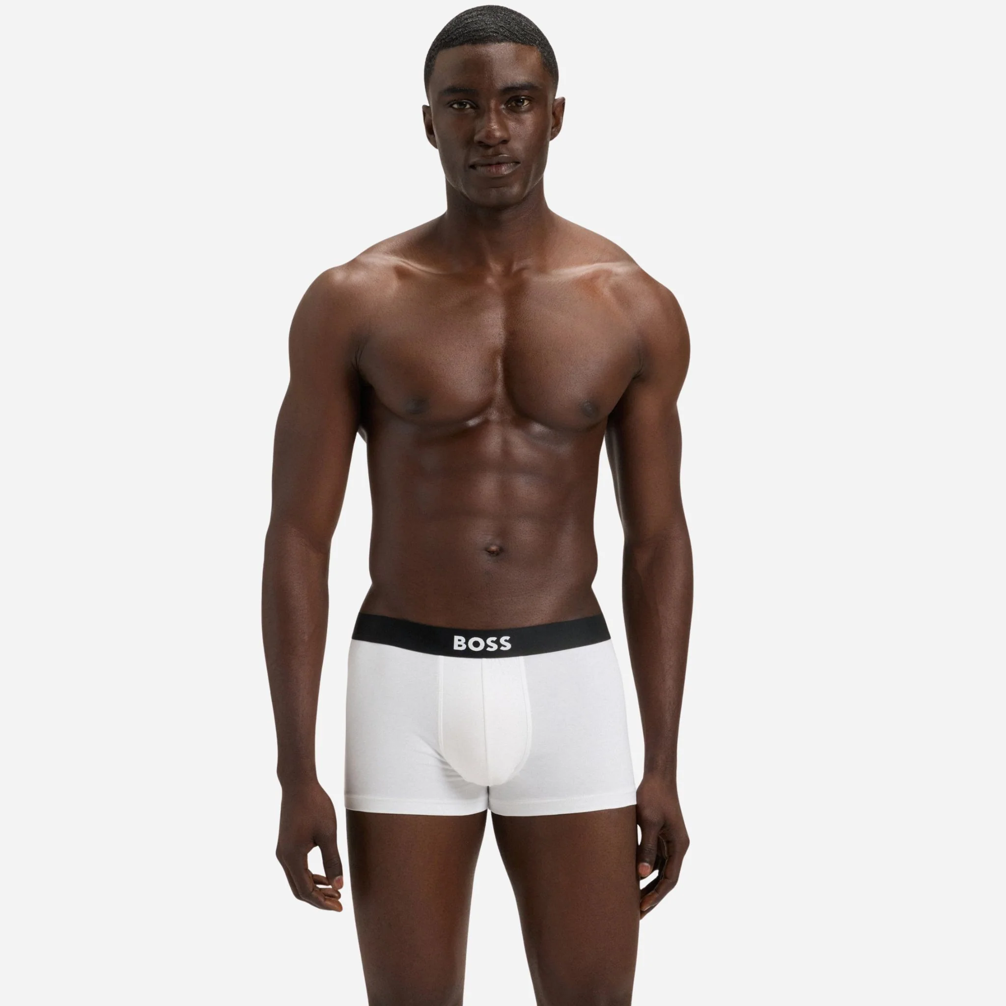 BOSS 3-Pack Cotton Stretch BOSS One Boxer Trunks with Logo Waistbands - Image 2