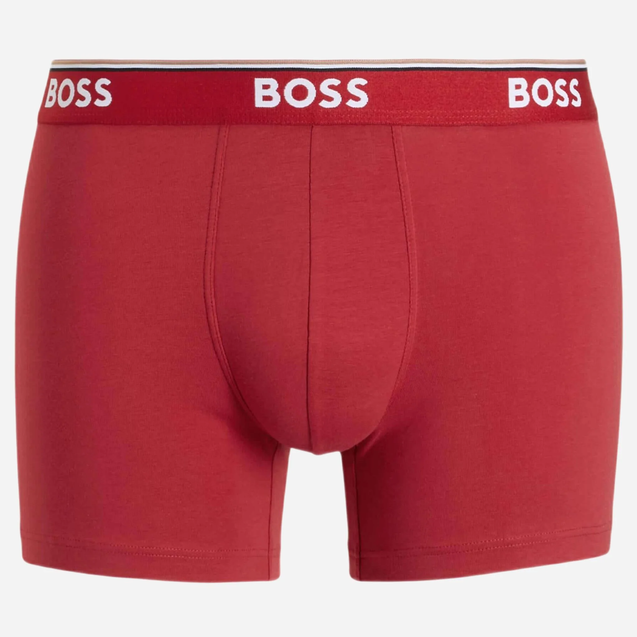BOSS 3-Pack Cotton Stretch Power Boxer Briefs with Logo and Stripe Waistbands - Image 2