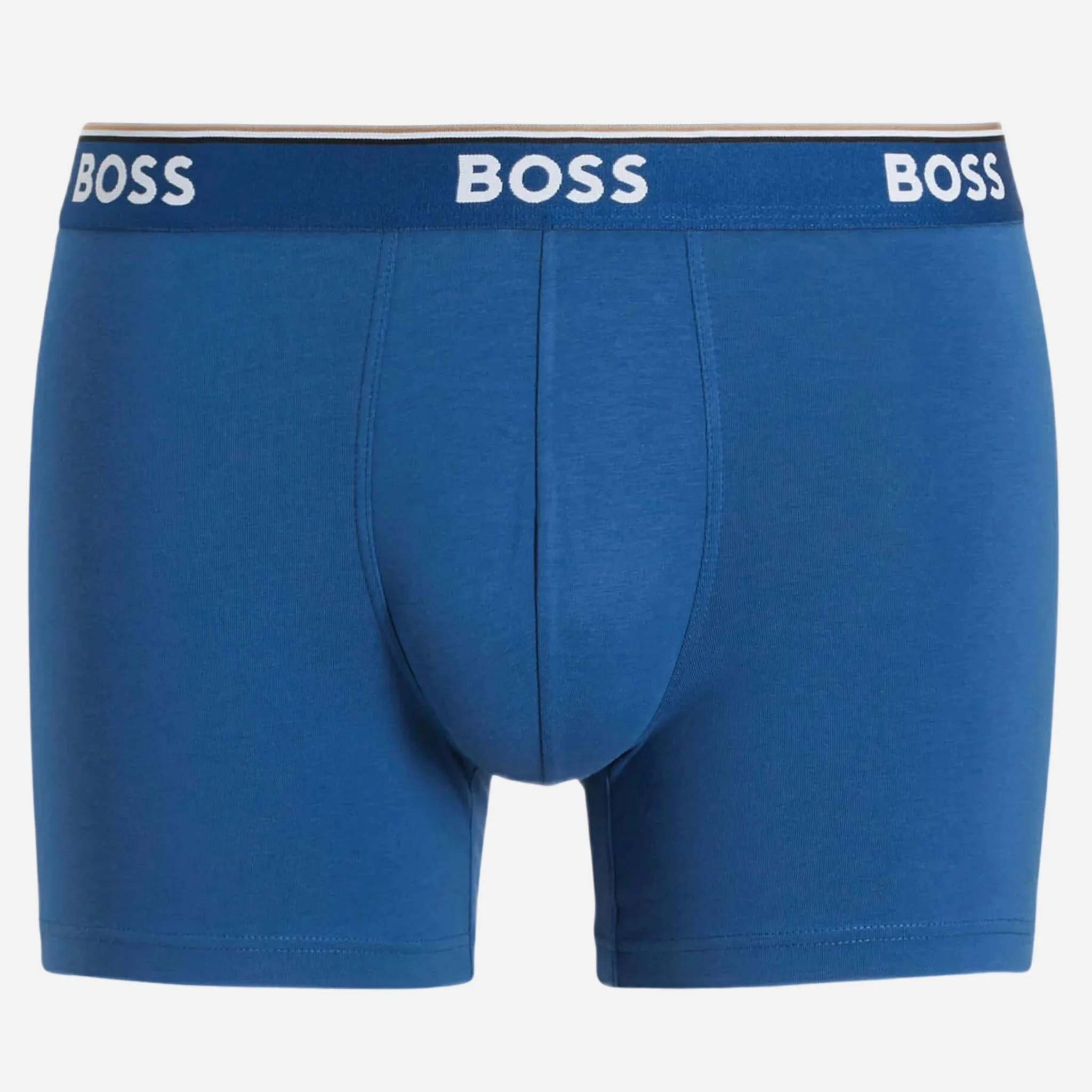 BOSS 3-Pack Cotton Stretch Power Boxer Briefs with Logo and Stripe Waistbands - Image 3