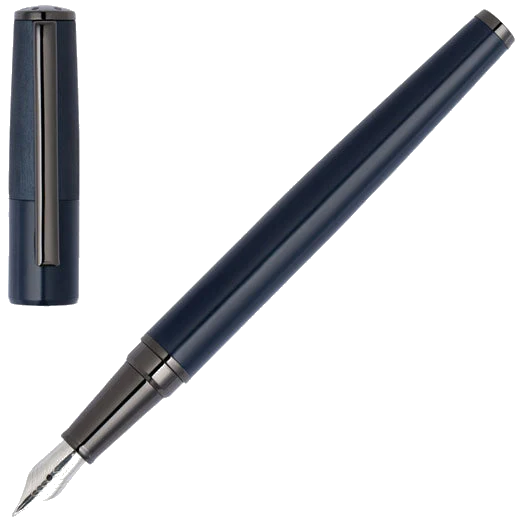 BOSS All Navy Gear Minimal Fountain Pen