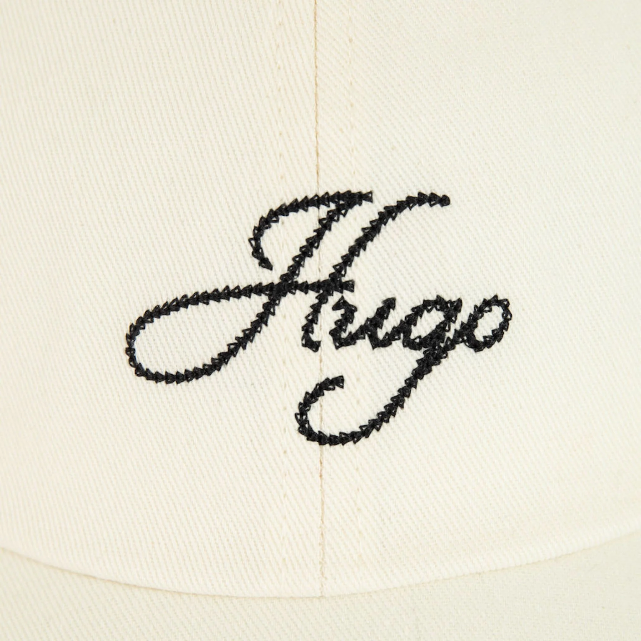 BOSS Ally Cream Cotton-Twill Cap with Embroidered Edges and Hugo Logo - Image 4