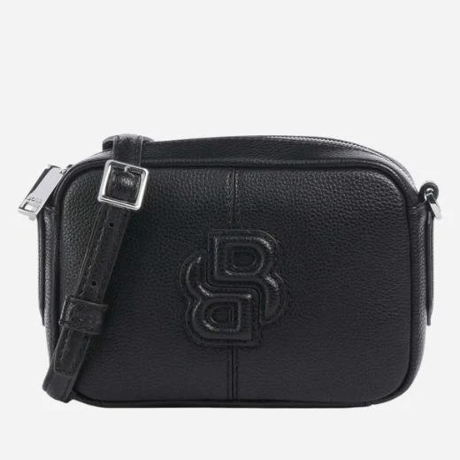 BOSS Anett Black Faux Leather Cross Body Bag with Double B Monogram