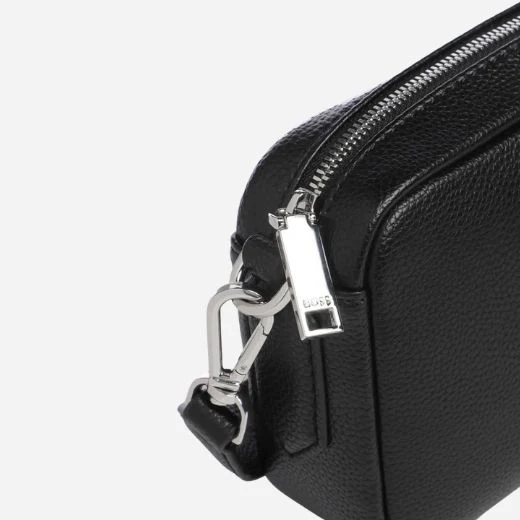 BOSS Anett Black Faux Leather Cross Body Bag with Double B Monogram - Image 3