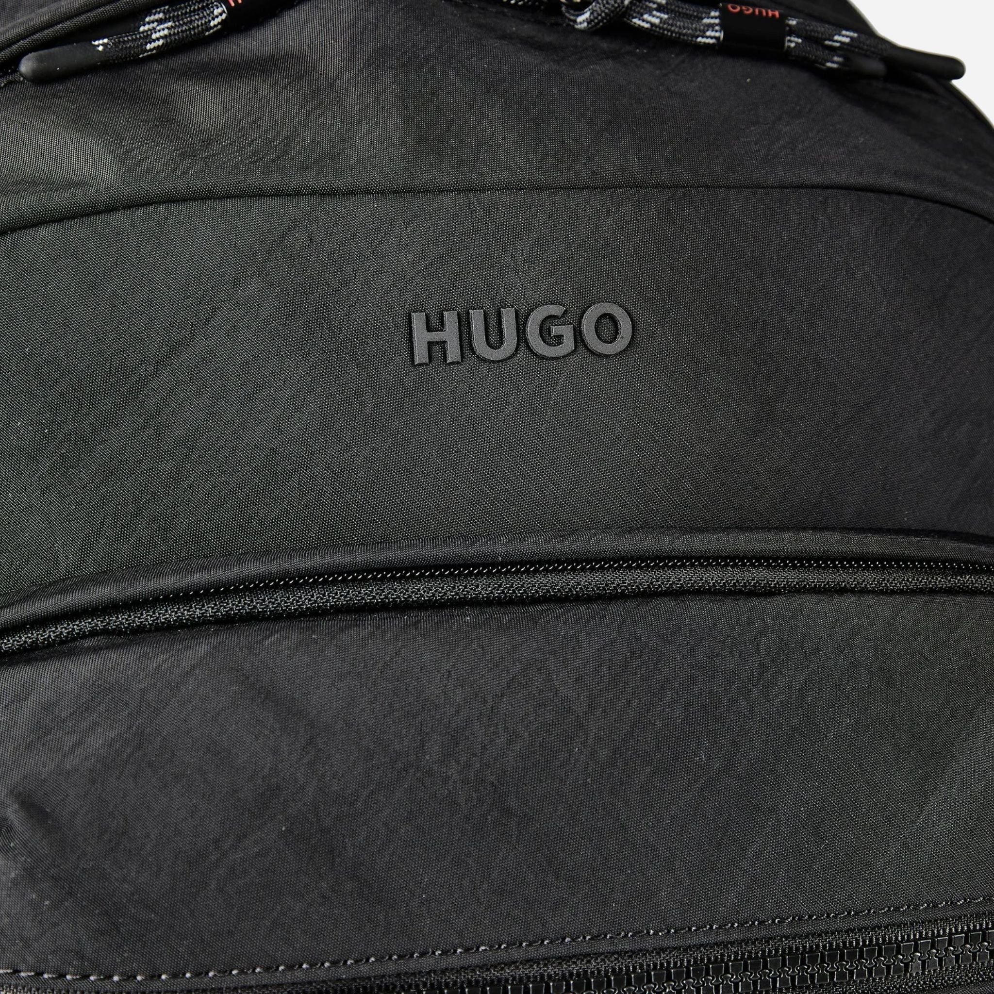 BOSS Ayden Black Backpack with Hugo Raised Logo - Image 6