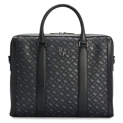 BOSS 'B' Icon Monogram Document Case in Regenerated Leather