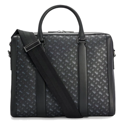 BOSS 'B' Icon Monogram Document Case in Regenerated Leather - Image 2