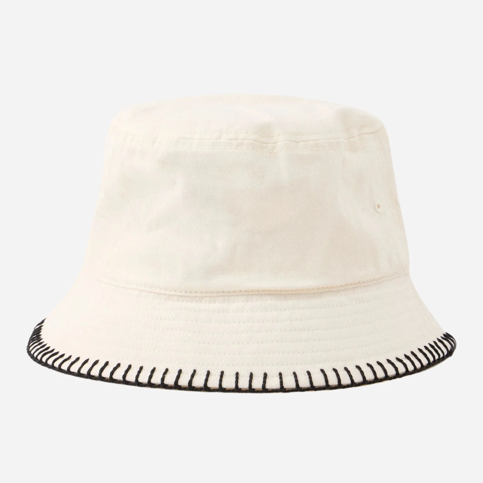 BOSS Bayla White Bucket Hat with Embroidered Rim and Hugo Logo - Image 2