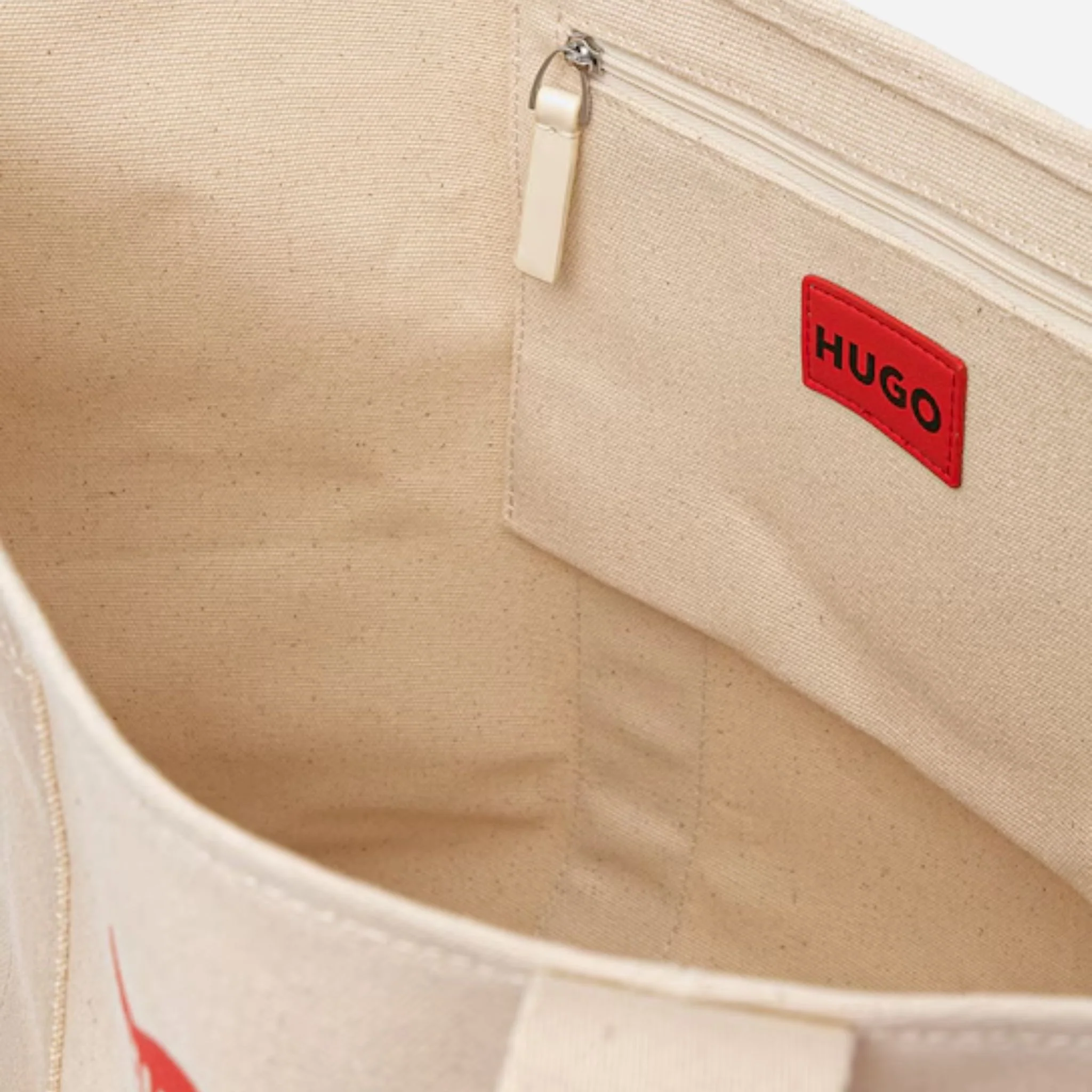 BOSS Becky Beige Tote with Hugo Heart Logo - Image 5