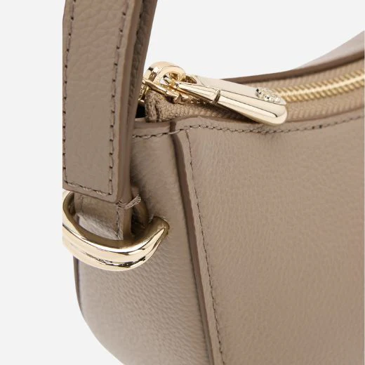 BOSS Beyond Halfmoon Beige Leather Cross Body Bag - Image 4
