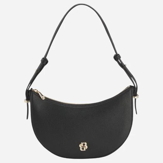 BOSS Beyond Halfmoon Black Leather Cross Body Bag