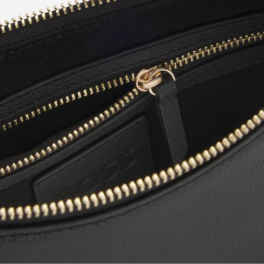 BOSS Beyond Halfmoon Black Leather Cross Body Bag - Image 3
