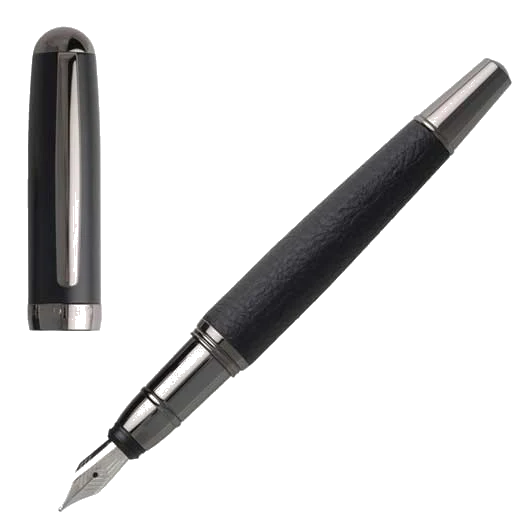 BOSS Black Advance Grained Fountain Pen