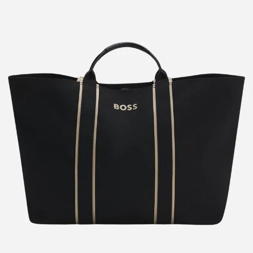 BOSS Black and Beige Palmah Tote with Logo Straps