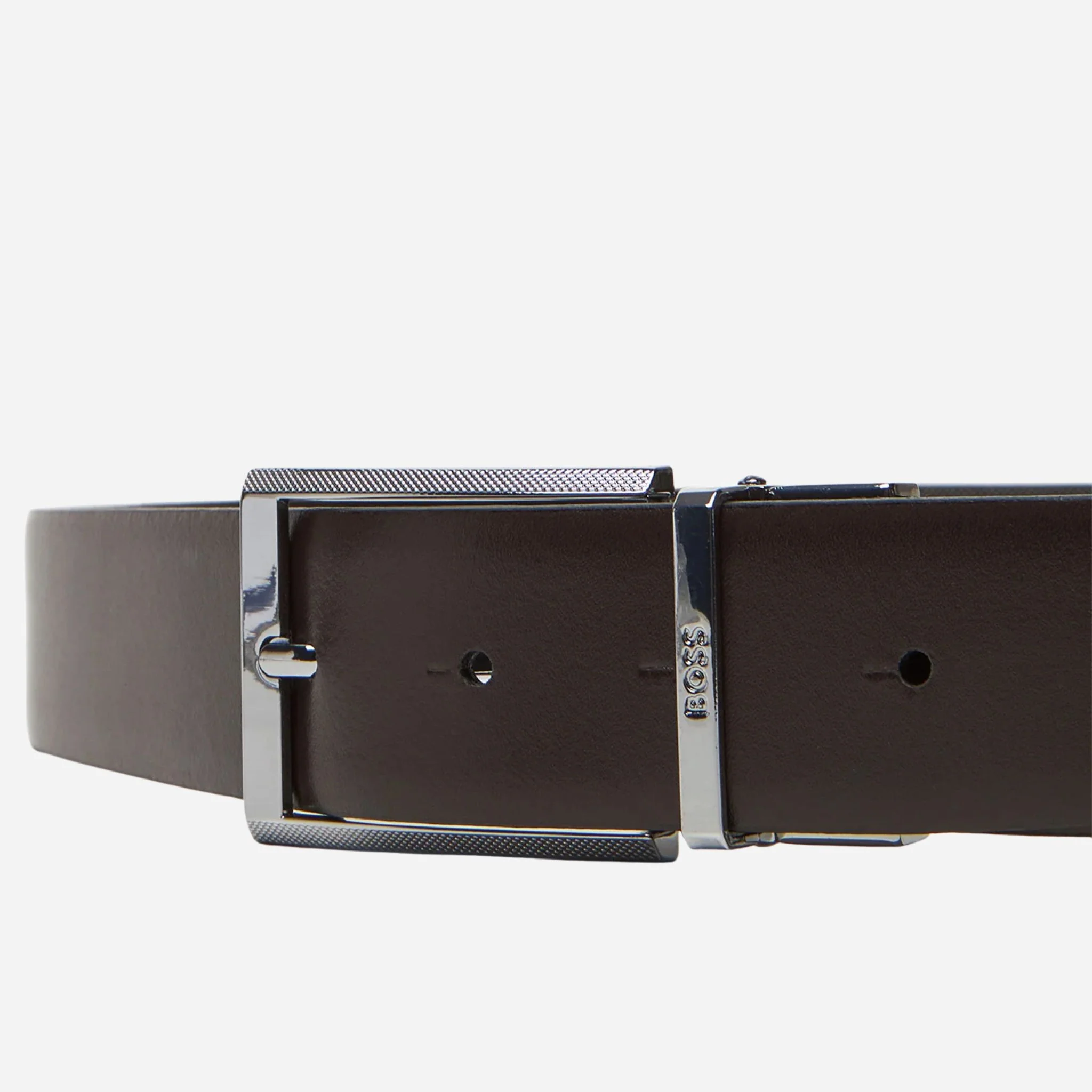 BOSS Black and Brown Reversible Gert-D Gb35 Plaque and Pin Buckle Belt - Image 4
