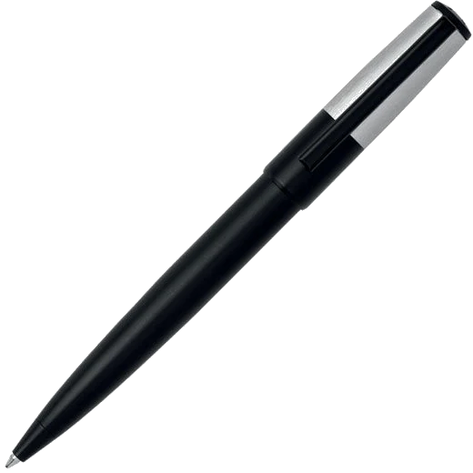BOSS Black & Chrome Gear Minimal Ballpoint Pen
