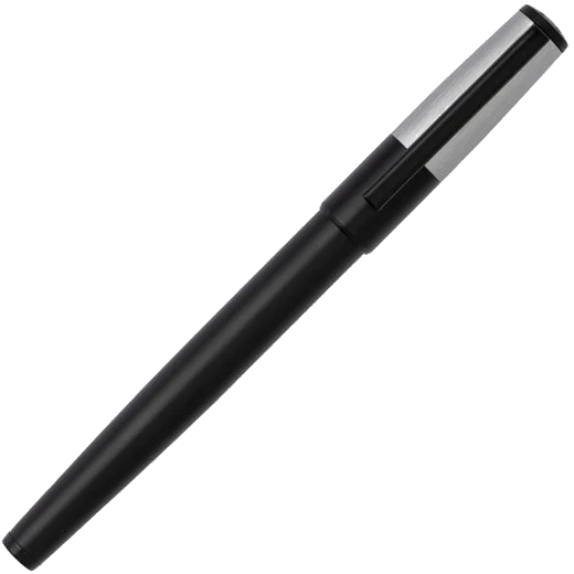 BOSS Black & Chrome Gear Minimal Fountain Pen - Image 2