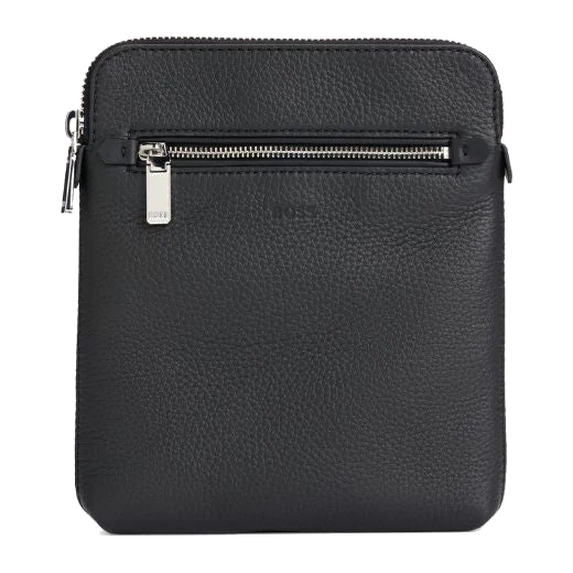 BOSS Black Crosstown Grained Leather Envelope Bag