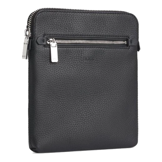 BOSS Black Crosstown Grained Leather Envelope Bag - Image 3