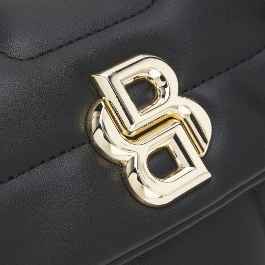 BOSS Black Faux Leather Quilted Shoulder Bag with Double B Monogram - Image 5