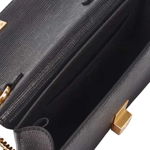 BOSS Black Nathalie Saffiano Belt Bag with Detachable Chain Strap - Image 3