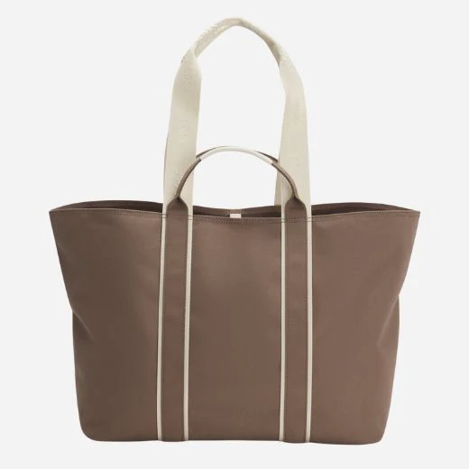 BOSS Brown and Cream Palmah Tote with Logo Straps - Image 2
