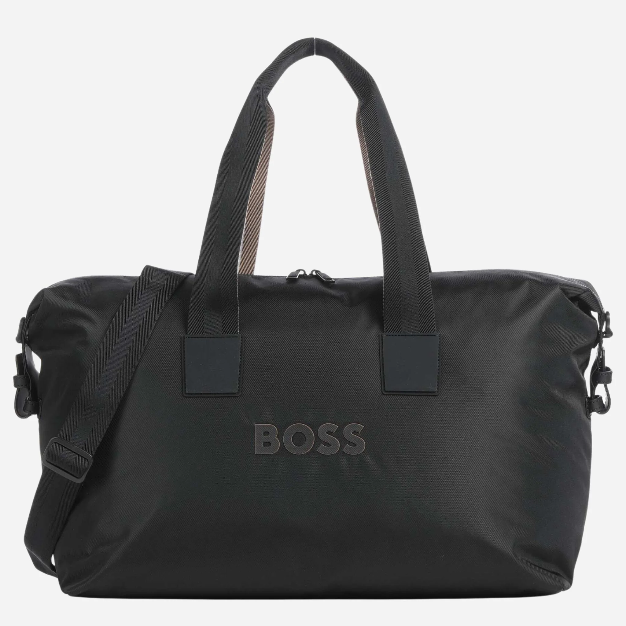BOSS Catch 3.0 Black Holdall with Large Raised Logo