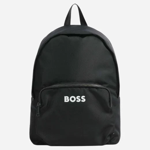 BOSS Catch 3.0 Black Polyester Backpack With Signature Stripe Trims