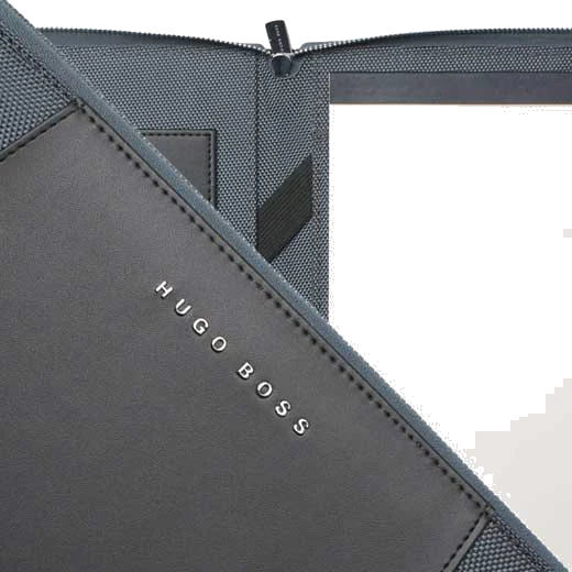 BOSS Chrome Gear Ballpoint Pen & Keystone Grey A5 Conference Folder Set - Image 6
