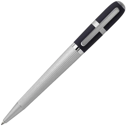 BOSS Contour Navy & Chrome Ballpoint Pen