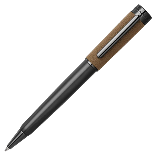 BOSS Corium Chrome Ballpoint Pen Camel