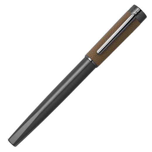 BOSS Corium Chrome Fountain Pen Camel - Image 4