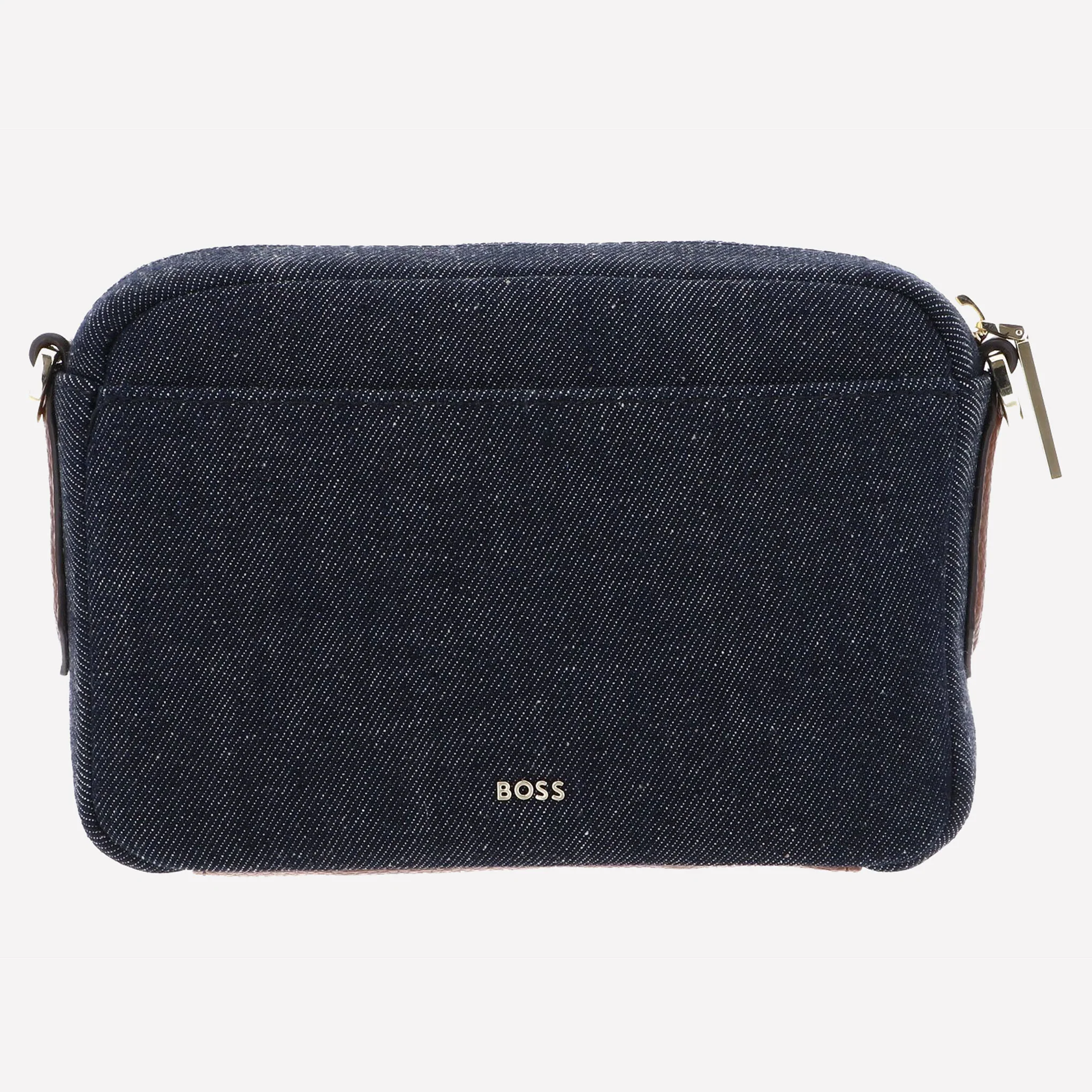 BOSS Cotton Anett Navy Cross Body Bag with Double ‘B’ Monogram - Image 2