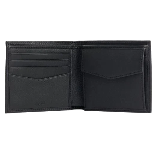 BOSS Crosstown 4CC Grained Leather Bifold Coin Wallet - Image 2