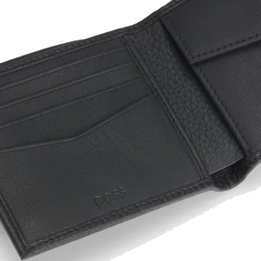 BOSS Crosstown 4CC Grained Leather Bifold Coin Wallet - Image 3