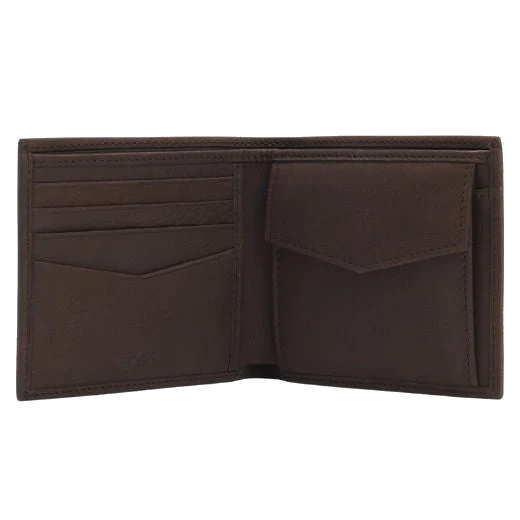 BOSS Crosstown Bovine Leather Brown 4CC Coin Wallet - Image 2