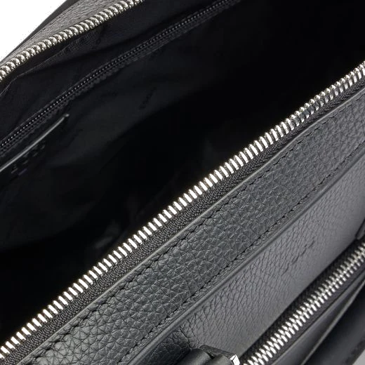 BOSS Crosstown Italian Leather Black Document Case - Image 4