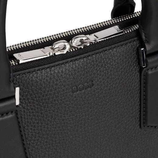 BOSS Crosstown Slim Document Case in Italian Leather - Image 5