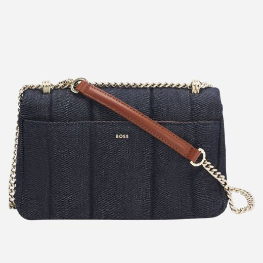 BOSS Denim Quilted Shoulder Bag with Double 'B' Monogram - Image 2