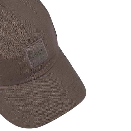 BOSS Derrel Brown Cotton Cap with Embroidered Patch Logo - Image 4