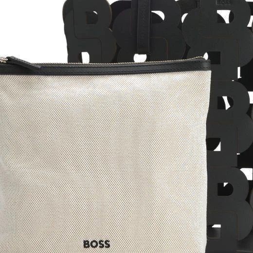 BOSS Double 'B' Monogram Black Leather Lindah Tote Bag & Pouch - Image 4