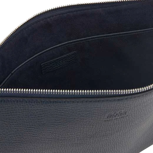 BOSS Flat Navy Folio with Embossed Logo - Image 3