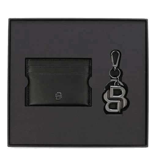 BOSS GBBM Card Holder & Gunmetal Keyring Gift Set - Image 5