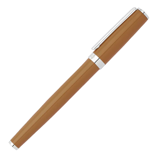 BOSS Gear Icon Camel & Chrome Fountain Pen - Image 3