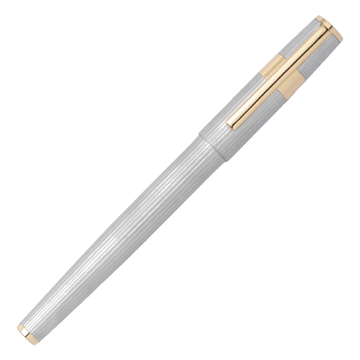 BOSS Gear Pinstripe Rollerball Pen Silver & Gold - Image 2